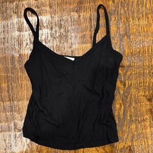 Forever 21 Ribbed Cami Crop Top – Black – Size Small - Basic Grunge Goth